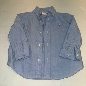 Ralph Lauren Youth Boys Toddler Light Blue Button Down Dress Shirt Size 24M